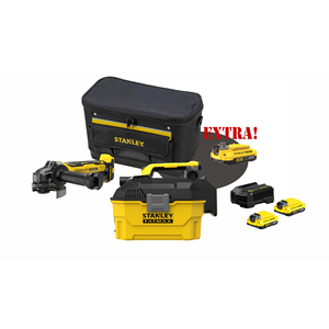 Kit Smerigliatrice Angolare a Batteria Brushless 18V V20 UTP0635 UTH0334 con Set Elettrico e Aspiratore Italia - Product Image 1