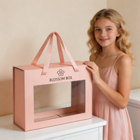Elegante Caja Rígida Blanca para Joyería con Ventanas Transparentes, Tela, Logotipo Personalizado, Cierre Magnético, Laminación Mate y Esponja