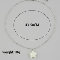 Collar de Joyería Luminoso para Mujer con Colgante de Piedra en Forma de Estrella, Gota de Agua, Bala, Cruz y Corazón que Brilla en la Oscuridad, Venta al por Mayor