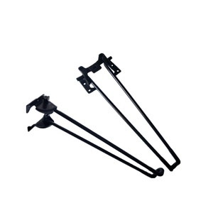 Contemporary Furniture <strong>Leg</strong> Black 500mm End <strong>Dining</strong> <strong>Table</strong> Fold the <strong>Legs</strong> Home Kitchen Office Desk for Bedroom Hospital - Product Image 1