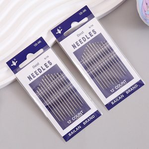 Blue Card Nickel-plated Carbon Steel Hand <strong>Sewing</strong> Needles Large Eye Eco-friendly <strong>Leather</strong> <strong>Sewing</strong> <strong>Kit</strong> - Product Image 5