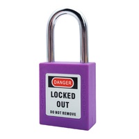 Cadenas de sécurité fiable 38 mm LOTO avec anse en acier, cylindre en laiton, anti-effraction, anti-perçage, sécurisé