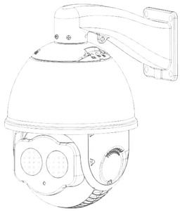 Yüz tanıma uzun menzilli termal kamera ve 300m gece görüş Speed Dome lazer kamera sistemi - Product Image 4