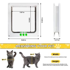 Vente en gros OEM 4 voies verrouillage magnétique chatière pour maison villa appartement intérieur économie d'énergie personnalisable automatique rabat pour animaux de compagnie - Product Image 5
