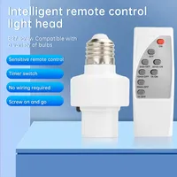 Douille LED E27 à vis avec télécommande infrarouge sans fil/programmable AC85-265V en ABS, intelligente et convertible