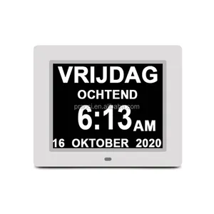 Hot Bán LCD Đồng Hồ 8 Inch Kỹ Thuật <span class=keywords><strong>S</strong></span>ố Đồng Hồ Hình Ảnh Video Phát Lại Tường Treo/Bảng Đứng Lịch Đồng Hồ Cho Chứng Mất Trí <span class=keywords><strong>Alzheimer</strong></span> Của - Product Image 4