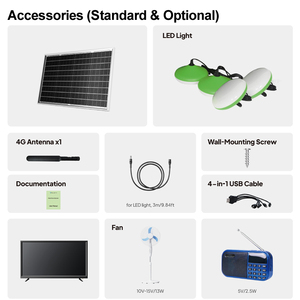 Sistema Solar Doméstico Bluetti P80 <span class=keywords><strong>Paygo</strong></span> 76.8Wh, Panel Solar de 25W, Cable de Extensión USB 4 en 1, Luz LED, Respaldo de Emergencia para África - Product Image 6