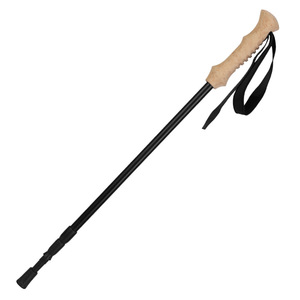 Bastón de Trekking de Fibra de Carbono de 3 Secciones, Ligero, con Punta de Goma Negra, Diseño Minimalista, para Uso en Exteriores - Product Image 1