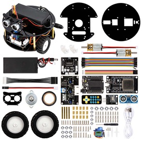 Kit de démarrage de robot tortue intelligent éducatif STEM pour enfants et adultes, avec commande par application WIFI, tutoriel, codage DIY, compatible <span class=keywords><strong>Arduino</strong></span>, ESP32 - Product Image 1