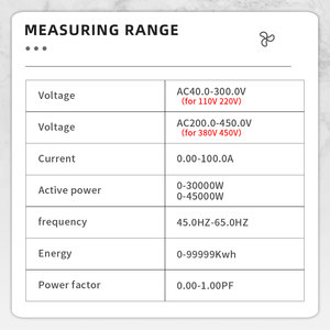 D52-2066 kỹ thuật số năng lượng tần số mét 6in1 AC Màn hình 110V 220V 380V 100A Single phase LCD Volt Amp kWh tần số mét - Product Image 6