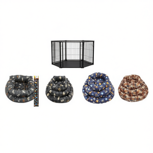 Set di Recinzioni e Box per Animali Domestici a Tre Pezzi con Ingresso Circolare - Product Image 2