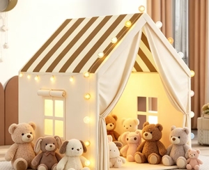Tente de jeu intérieure pour enfants en promotion avec panneaux en maille et sac de transport – Idéale pour pique-niques, voyages et fêtes – Cadeau de jeu pour enfants - Product Image 6