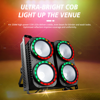 Projecteur LED COB 4*150W Blanc Chaud et Blanc Froid 2-en-1, Éclairage Scénique à 4 Yeux pour Public