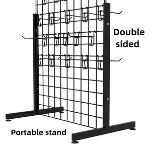 Présentoir Suspendu Personnalisé en Panneau de Treillis <span class=keywords><strong>Métallique</strong></span> pour Stand Commercial, Étagère de Présentation de Bundles de Cheveux Bruts, Tresses Humaines et Accessoires pour Perruques - Product Image 4