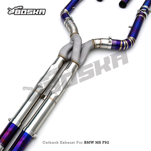 Sistema de Escape Valvetronic Boska con Tubo en Z para BMW M8 F91/F92/F93 4.4T 2017-2024, Silenciador de Escape de Titanio - Product Image 5
