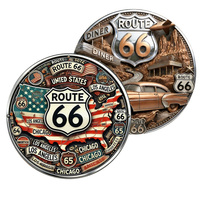 Pièce de collection commémorative en métal Stock Route 66 100ème anniversaire, Motocycliste squelette, Souvenir