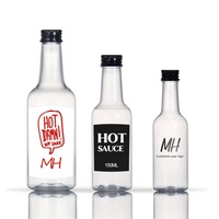 Bouteille en plastique PET pour sauce piquante, 25 ml, 50 ml, 100 ml, 150 ml, bouteille en plastique pour sauce, vinaigrette, mayonnaise, ketchup