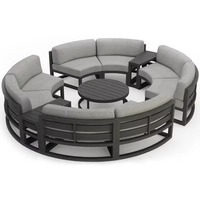 Outdoor-Sofa-Kombination im Nordeuropäischen Design Gartenmöbel-Sets aus Aluminiumlegierung Wasserdicht Sonnenschutz Outdoor-Möbel für den Innenhof