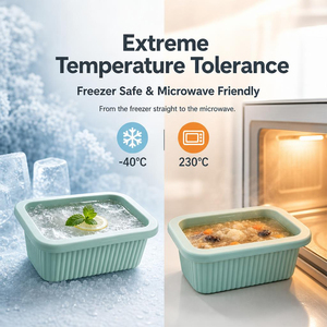 Boîte de conservation alimentaire en silicone avec logo personnalisé, 250 ml, OEM, boîte de préparation de repas personnalisée, compatible congélateur et micro-ondes, vente en gros - Product Image 4