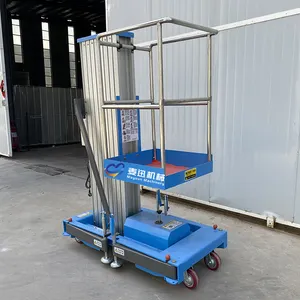 Hydraulische Home Ladder Lift Tisch Indoor Doppel mast Aluminium legierung Outdoor Electric Man Lift Plattform Aufzüge