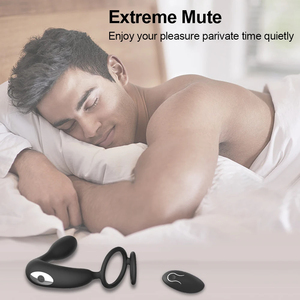 Control Remoto Inalámbrico, Anillo Doble con Bloqueo, Silicona Segura para el Cuerpo, 12 Modos de Vibración, Masajeador de Próstata, Estimulador, Dilatador <span class=keywords><strong>Anal</strong></span> - Product Image 3