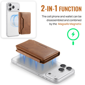 Portefeuille de téléphone portable en similicuir avec support magnétique, rangement pour cartes de luxe, pour unisexe, cadeau de vacances pour les proches, les amis et les personnes âgées - Product Image 3