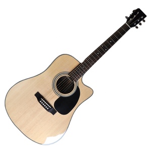 Flyoung Natural Wood Color 41 Inches Acoustic Guitar D28 Model <b>Top</b> SolidCustom Made - Product Image 1