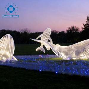 Ensemble de lumières LED géantes Anpu Lighting en forme de baleine et de vie marine, motif lumineux extérieur, étanche IP65, multicolores, décoration de Noël, d'Halloween et de <span class=keywords><strong>jardin</strong></span> - Product Image 1