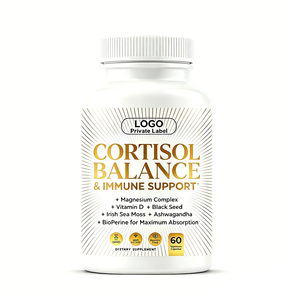 Cápsulas de Cortisol de Marca Privada con Ashwagandha, Musgo Irlandés, Semilla Negra, Vitamina D y Complejo de Magnesio para Reforzar la Inmunidad - Product Image 1
