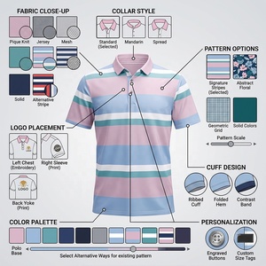 <span class=keywords><strong>Camiseta</strong></span> Polo para <span class=keywords><strong>Hombre</strong></span>, Nueva Colección al por Mayor, Personalizable <span class=keywords><strong>con</strong></span> <span class=keywords><strong>Bolsillo</strong></span>, Poliéster y Elastano, Estampado a Rayas, <span class=keywords><strong>Manga</strong></span> <span class=keywords><strong>Corta</strong></span>, para Golf - Product Image 3