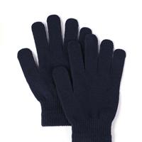 Gants en tricot couleur unie personnalisés OEM, chauds pour l'hiver, avec revers côtelé élastique, gants à doigts complets unisexes pour le cyclisme en extérieur et le quotidien