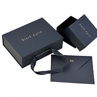 Boîte cadeau portable haut de gamme avec ruban, finition bronzée et papier d'art, idéale pour bijoux, cosmétiques, bagues et souvenirs