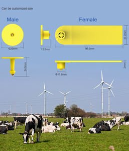 Оптовая продажа, Пассивный лазерный номер U8, чип <span class=keywords><strong>RFID</strong></span> UHF, Ушная бирка для крупного рогатого скота, для управления отслеживанием животных - Product Image 3