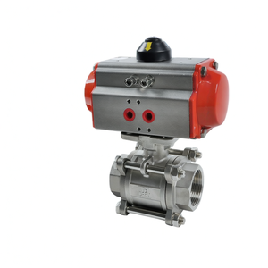 Válvulas de Bola de Pedido Urgente COVNA HK56 DN25 1\" Válvula de Bola de Vapor de 2 Vías con Actuador Neumático de Acero Inoxidable 316 1000 WOG - Product Image 1