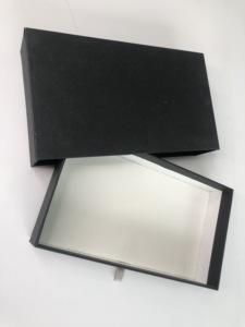 Matte <b>Black</b> Drawer Sliding Cardboard <b>Box</b> Luxury gift <b>box</b> with EVA insert - Product Image 4