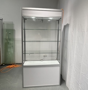 Vitrina de Exhibición de Vidrio de 72 Pulgadas de Alto con Marco de Aluminio Ligero, Vitrina de Vidrio para Tienda de Cigarrillos, Vitrinas de Exhibición - Product Image 2