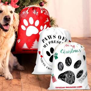 Bolsa de Regalo Navideña Personalizada de 40*50cm para Mascotas, Perros, Gatos, Cachorros, Niños y Niñas, con Diseño de Papá Noel, para Regalos de Navidad - Product Image 1