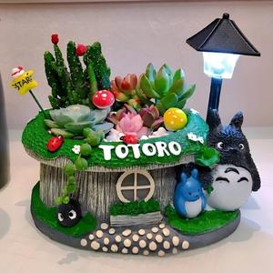 Maceta de Resina con Diseño de <span class=keywords><strong>Totoro</strong></span> para Plantas Suculentas, Decoración de Interiores para el Hogar y Jardín - Product Image 1