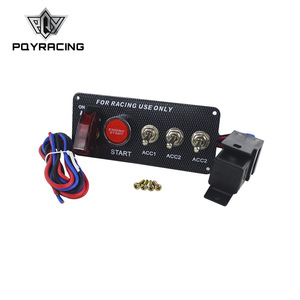 แผงสวิตช์เครื่องยนต์คาร์บอนไฟเบอร์สำหรับรถยนต์ 3A 8.5 30VDC สวิตช์ SPST แบบอิสระพร้อมอุปกรณ์เสริม - Product Image 5