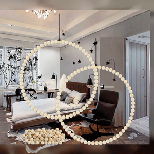 <span class=keywords><strong>Kit</strong></span> de fabrication de couronne de perles en bois - Anneau métallique avec perles naturelles pour décoration murale, fête de vacances et décoration bohème, fournitures complètes pour l'artisanat - Product Image 5