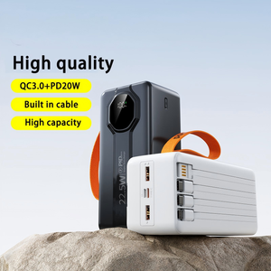 22.5w 20w फास्ट चार्जिंग पोर्टेबल पावर बैंक 50000 माह डुअल USB-C आउटपुट पीडी ली-पॉलीमर बिल्ट-इन केबल के साथ बाहरी उपयोग - Product Image 6