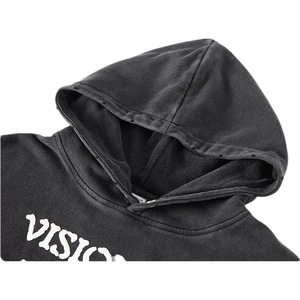 400Gsm Streetwear Sweatshirt Stone Wash Sérigraphie Patchwork Imprimé Baggy Homme Sweat à capuche pour hommes - Product Image 2