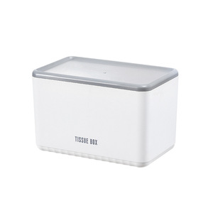 Wall Mounted Toilet <b>Paper</b> Holder Rectangular Plastic Minimalist Design No Drilling Required <b>Tissue</b> Box For Bathroom - Product Image 5