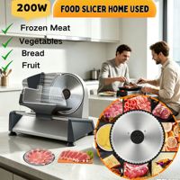Trancheuse à légumes et bananes électrique haute performance, lame en acier inoxydable, machine de préparation alimentaire domestique 200W automatique