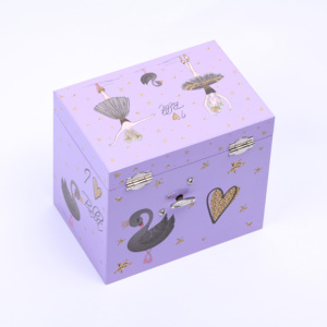 Ever Bright Factory 2024 Nuovo Design Scatola Portagioie Musicale a Carica Manuale in MDF con Ballerina di Carta, 175 cm, Regalo di Compleanno per Ragazze in Legno - Product Image 3