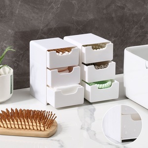 <b>Storage</b> <b>Drawers</b> Three Layer <b>Plastic</b> Desk Organizer Freestanding Rectangular Neatening <b>Storage</b> For Office Cosmetic Jewelry - Product Image 4