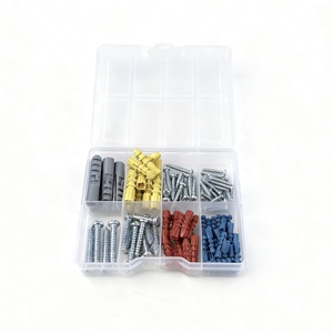 ชุดอุปกรณ์หลายชิ้นสำหรับการขยายตัวของสายรัดพลาสติกสำหรับยึดบอร์ดยิปซั่มสลักเกลียวขยายแบบสกรูด้วยตัวเองจำนวน114ชิ้น - Product Image 1