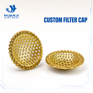 Capuchon de filtre à dôme double couche en tôle perforée, maille carrée tissée à bord festonné pour brûleur à mazout et injecteur de carburant - Product Image 5