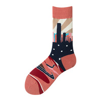 Chaussettes en coton pour hommes avec logo Chaussettes habillées pour hommes pour l'extérieur