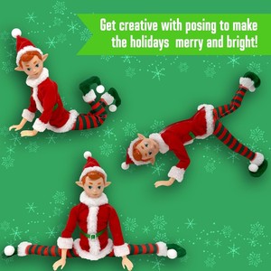SHUANGYUAN Poupée <span class=keywords><strong>Elfe</strong></span> à Longues Jambes de Haute Qualité, Jouet en Peluche pour Enfants, Décoration Festive de Noël pour la Maison - Product Image 5